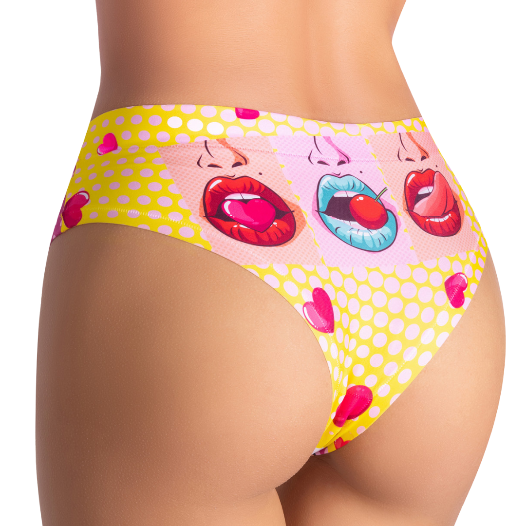 Memème Women’s Ultra-Comfortable COMICS - Hot Girl - Panties | Original Prints, Unique Designs | Breathable Cotton Crotch, Stretchy Fit, Soft Flat Seams, No Elastic Bands | Two Styles: Slip/Brief and Thong | Everyday Use-1