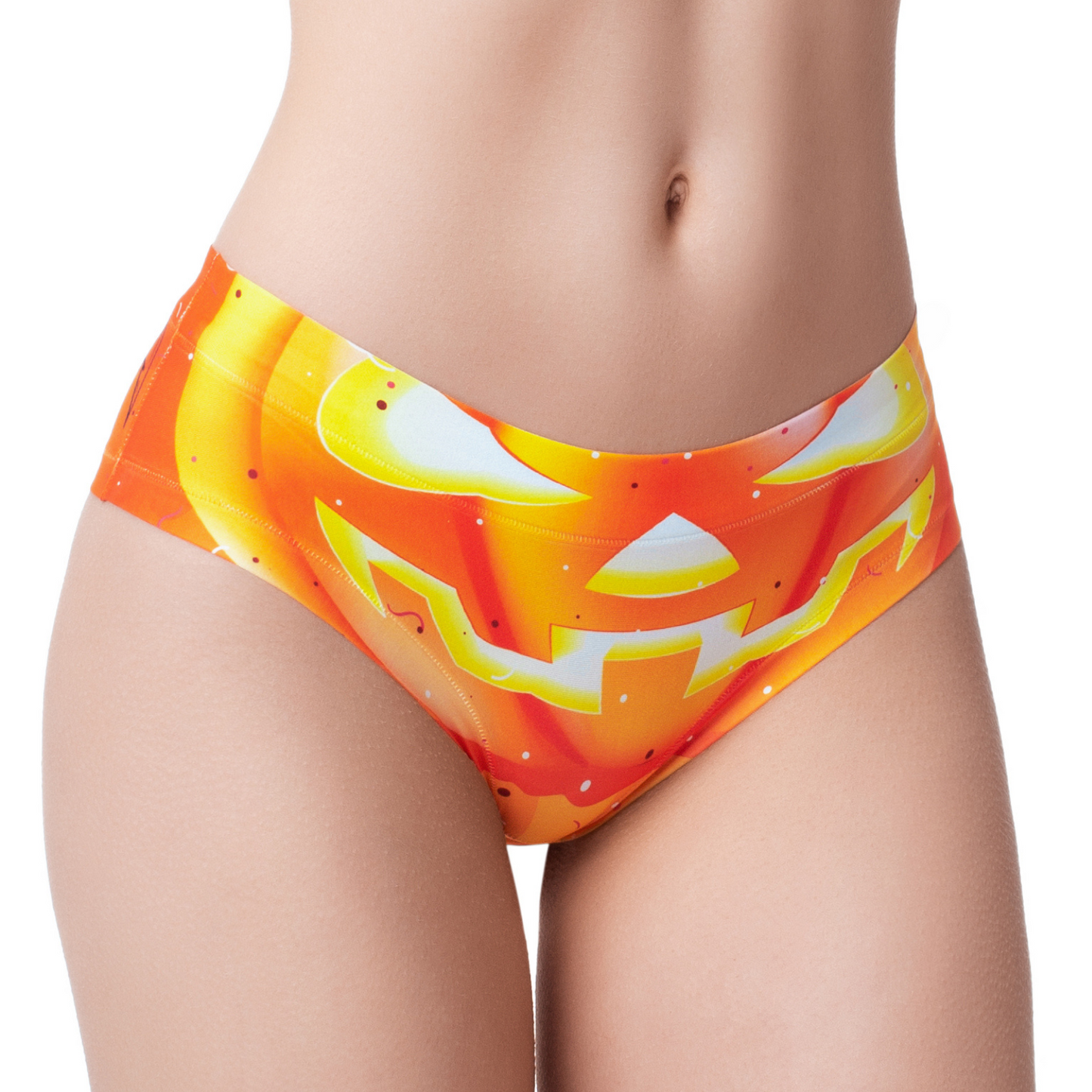 Women’s Ultra-Comfortable HALLOWEEN - Pumpkin - Panties | Original Prints, Unique Designs | Breathable Cotton Crotch, Stretchy Fit, Soft Flat Seams, No Elastic Bands | Two Styles: Slip/Brief and Thong | Everyday Use-0