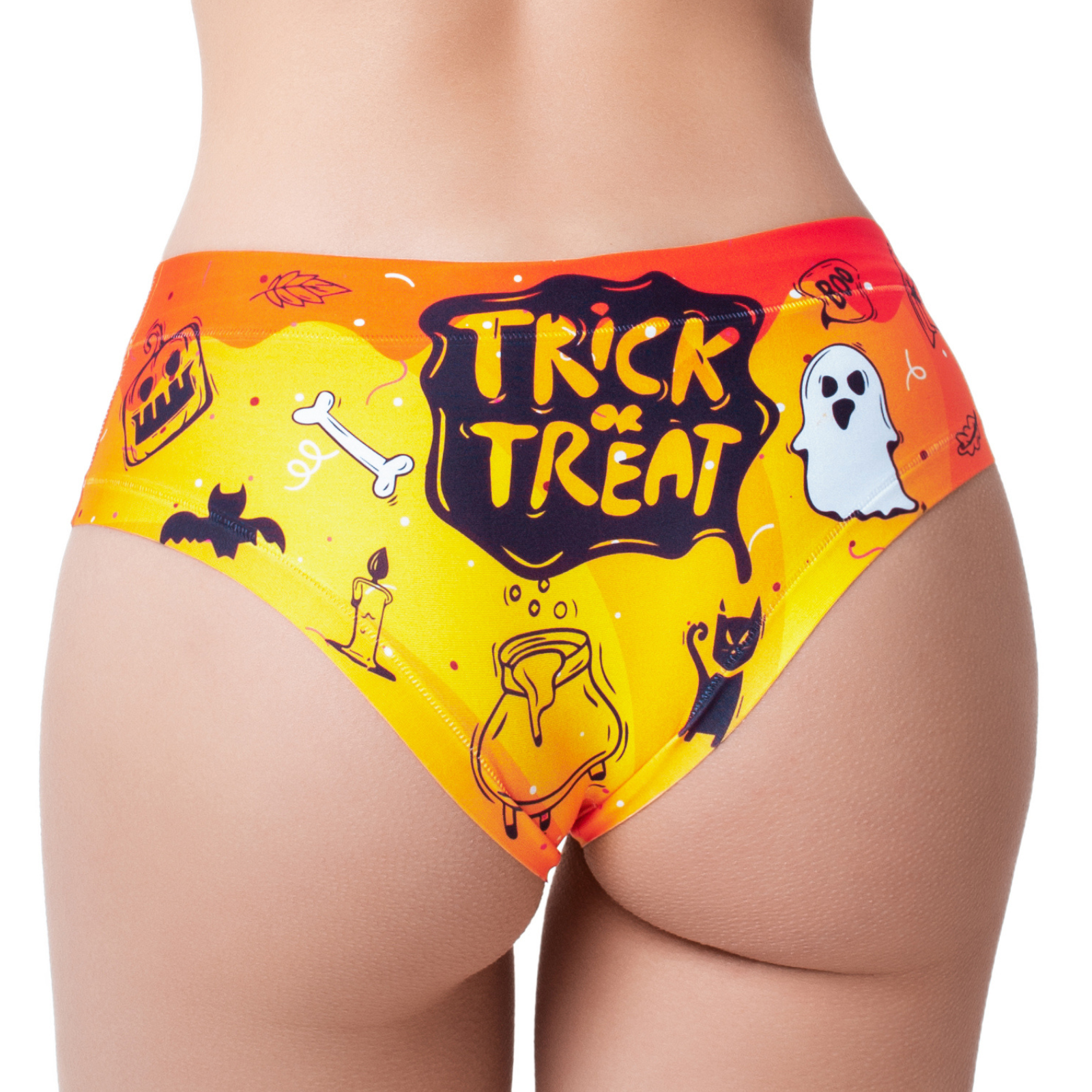 Women’s Ultra-Comfortable HALLOWEEN - Pumpkin - Panties | Original Prints, Unique Designs | Breathable Cotton Crotch, Stretchy Fit, Soft Flat Seams, No Elastic Bands | Two Styles: Slip/Brief and Thong | Everyday Use-1