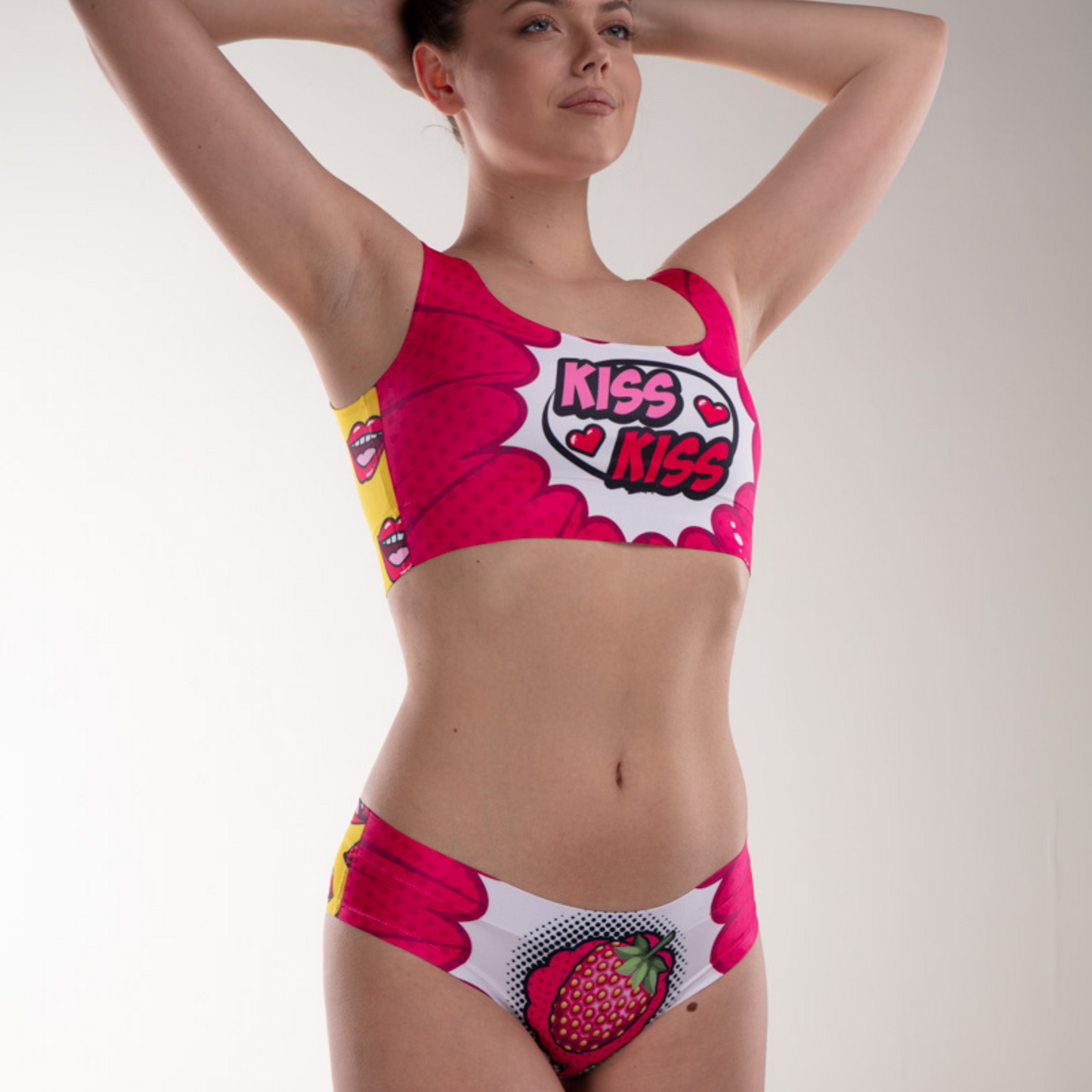 \Women’s Ultra-Comfortable INTRIGUE - Kissberry - Crop Top | Original Prints, Unique Designs | Breathable Cotton Crotch, Stretchy Fit, Soft Flat Seams, No Elastic Bands | Everyday Use-4