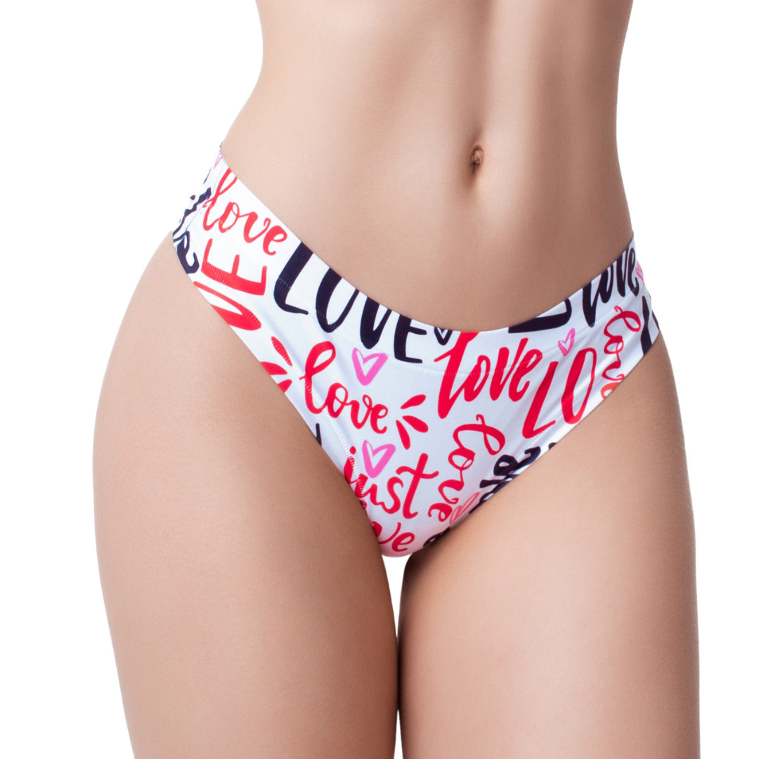  Women’s Ultra-Comfortable LOVE - Message - Panties | Original Prints, Unique Designs | Breathable Cotton Crotch, Stretchy Fit, Soft Flat Seams, No Elastic Bands | Two Styles: Slip/Brief and Thong | Everyday Use-3