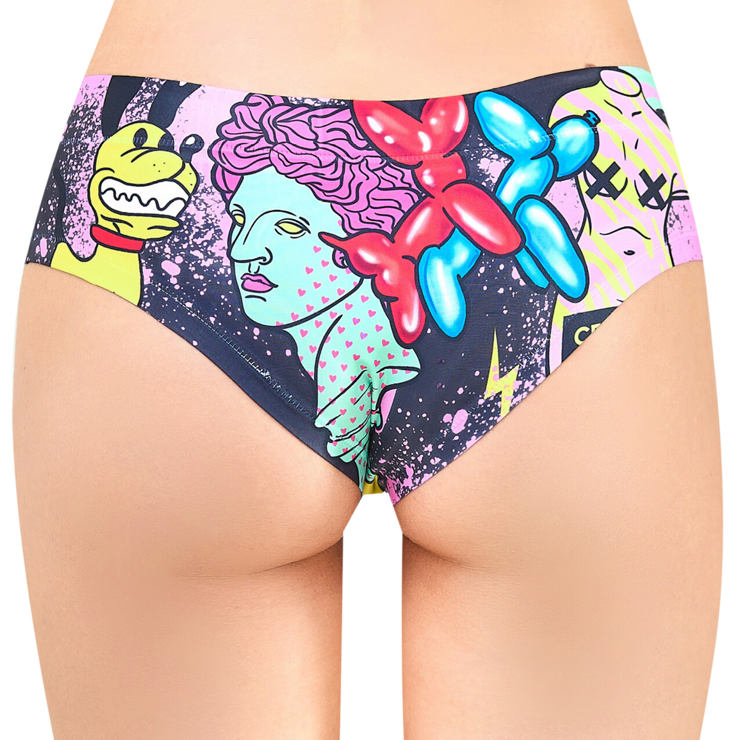 Women’s Ultra-Comfortable MOXIE - Crazy - Panties | Original Prints, Unique Designs | Breathable Cotton Crotch, Stretchy Fit, Soft Flat Seams, No Elastic Bands | Two Styles: Slip/Brief and Thong | Everyday Use-1