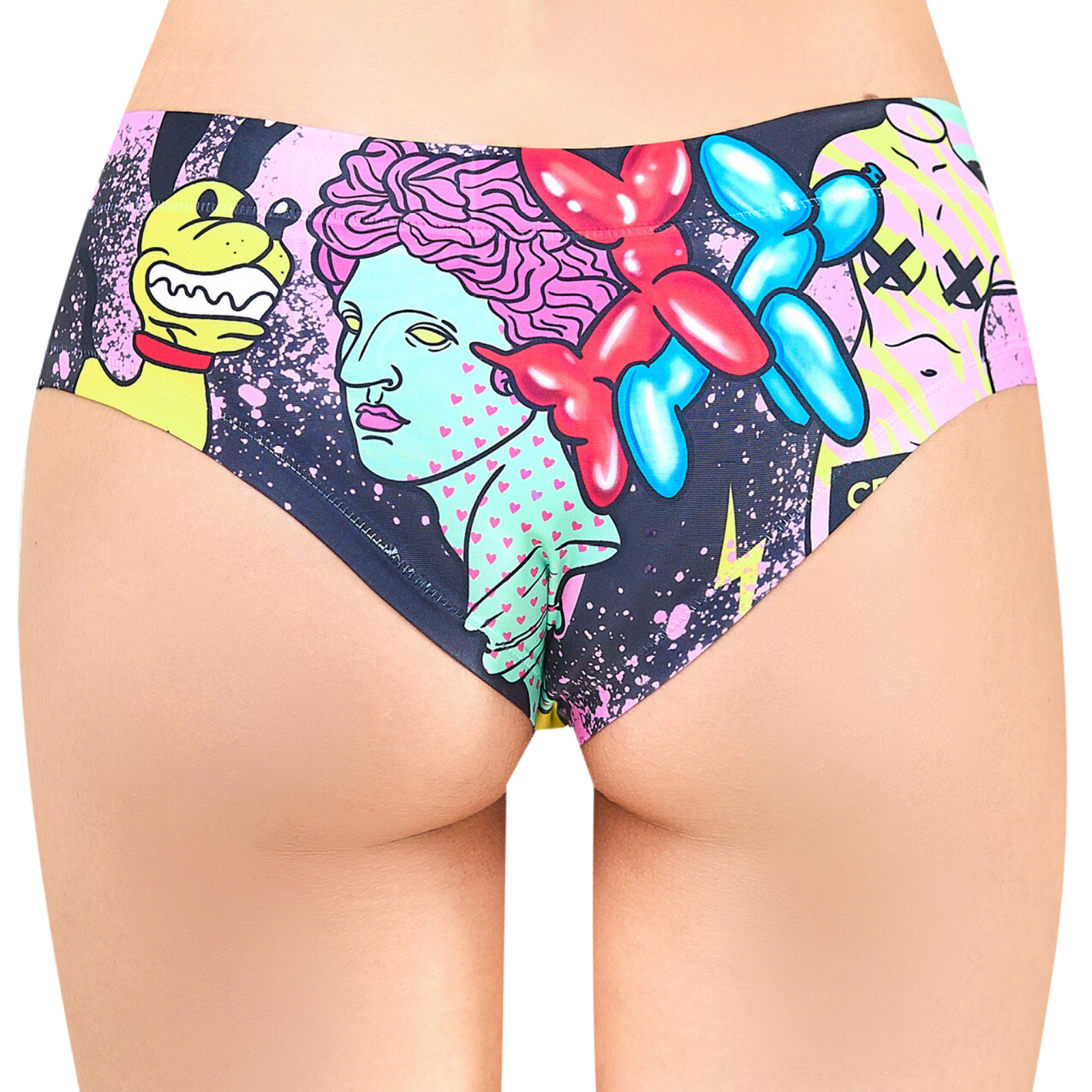  Women’s Ultra-Comfortable MOXIE - Crazy - Panties | Original Prints, Unique Designs | Breathable Cotton Crotch, Stretchy Fit, Soft Flat Seams, No Elastic Bands | Two Styles: Slip/Brief and Thong | Everyday Use-1