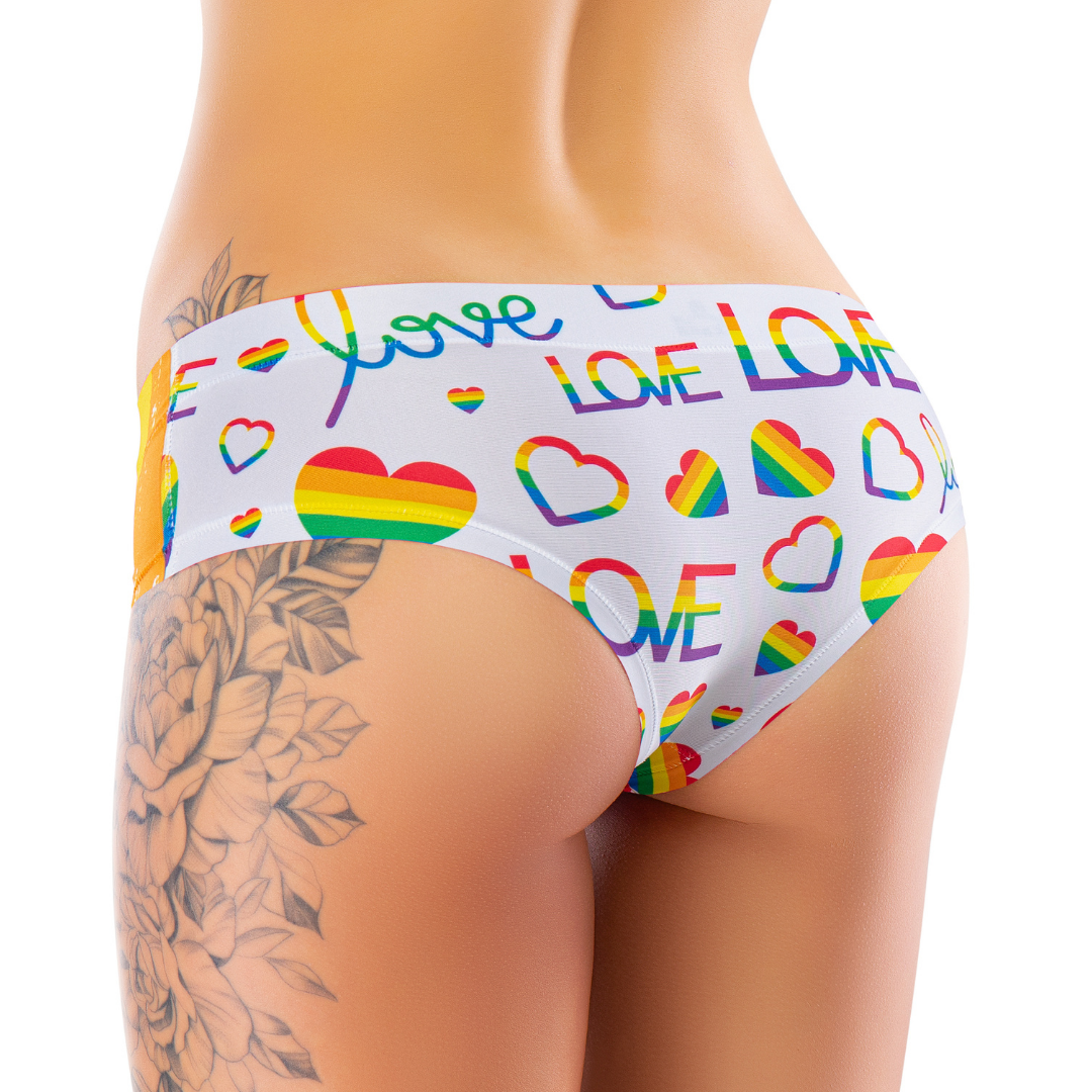  Women’s Ultra-Comfortable PRIDE - Love is - Panties | Original Prints, Unique Designs | Breathable Cotton Crotch, Stretchy Fit, Soft Flat Seams, No Elastic Bands | Two Styles: Slip/Brief and Thong | Everyday Use-1