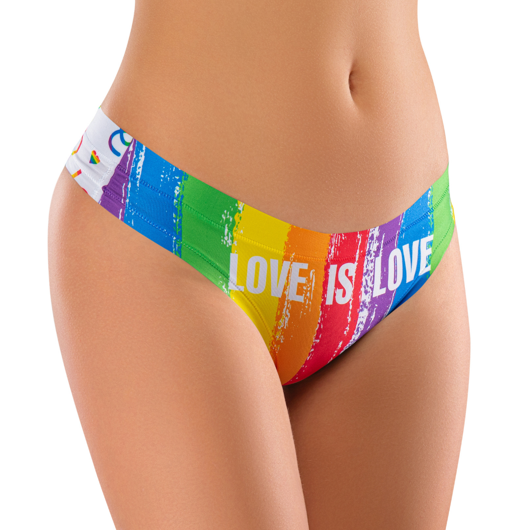  Women’s Ultra-Comfortable PRIDE - Love is - Panties | Original Prints, Unique Designs | Breathable Cotton Crotch, Stretchy Fit, Soft Flat Seams, No Elastic Bands | Two Styles: Slip/Brief and Thong | Everyday Use-3