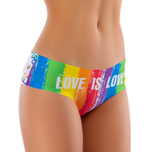  Women’s Ultra-Comfortable PRIDE - Love is - Panties | Original Prints, Unique Designs | Breathable Cotton Crotch, Stretchy Fit, Soft Flat Seams, No Elastic Bands | Two Styles: Slip/Brief and Thong | Everyday Use-0