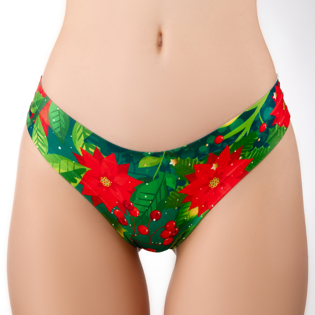 Women's Ultra-Comfortable Christmas Panties Original Prints Soft Breathable Cotton Crotch Stretchy Fit Two Styles Everyday Wear-0