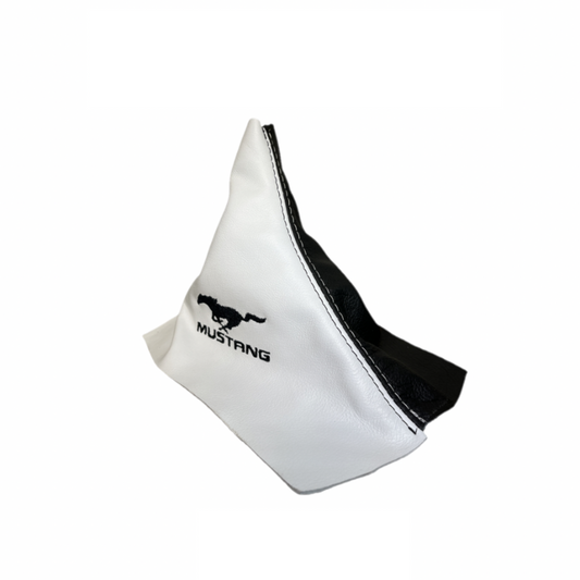 New Embroidered Real Leather MANUAL Shift Boot Cover For Ford Mustang GT 2005 2006 2007 2008 2009 2010 2011 2012 2013 2014-0
