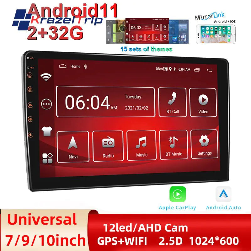 Universal 7&quot;/9&quot;/10&quot  Auto Apple Carplay Car Radio