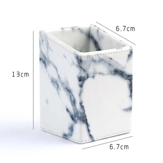 High Class Marble Pattern Makeup Brushes Organizer