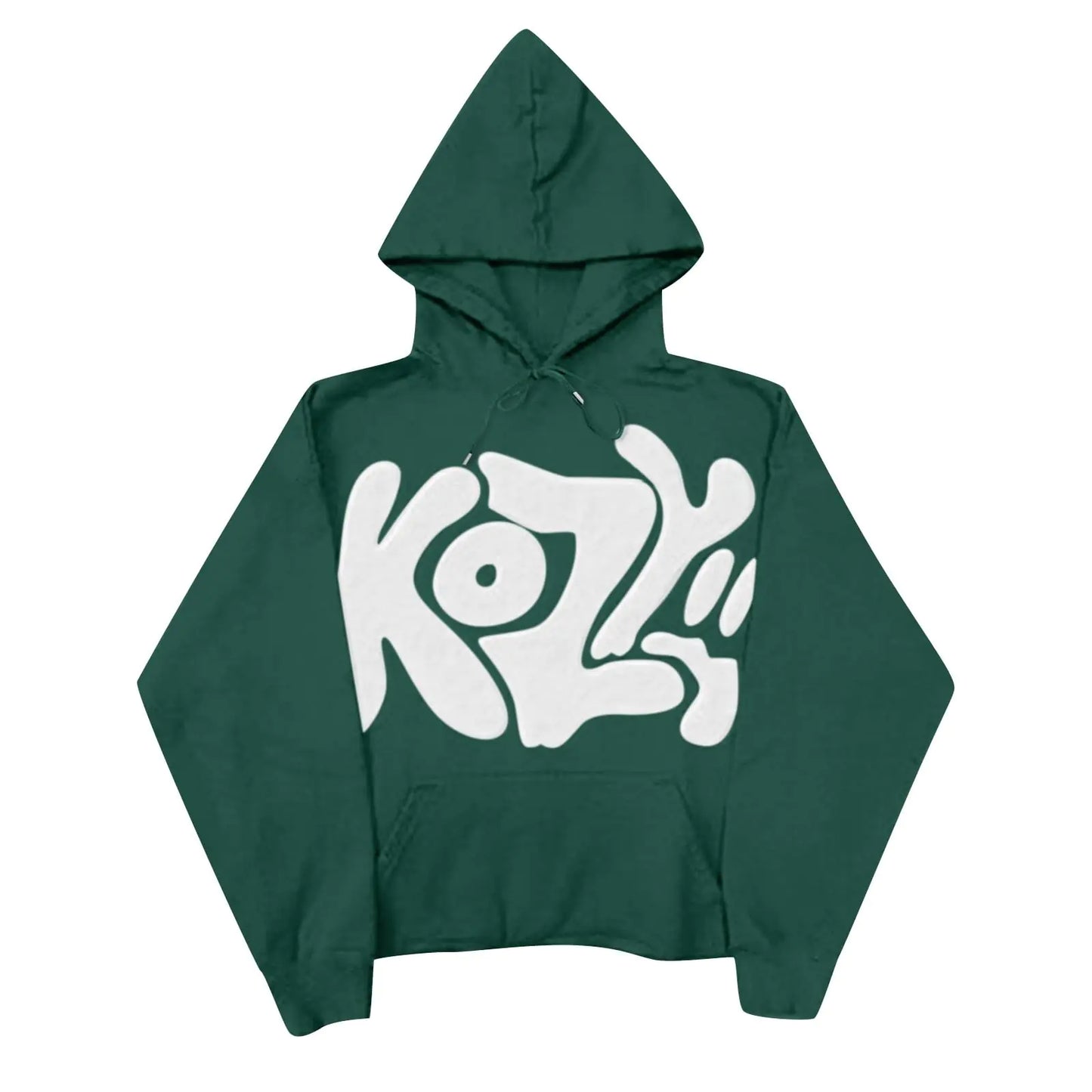 Green Oversized Graphic Hoodie