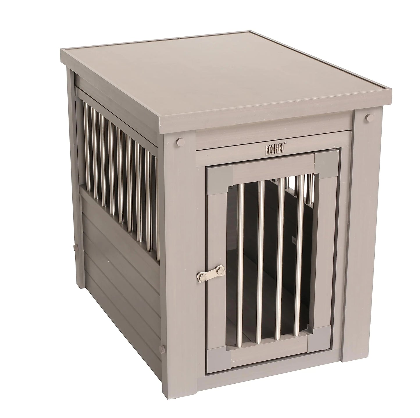 Eco-Friendly Small Dog Crate/Table Combo in Grey